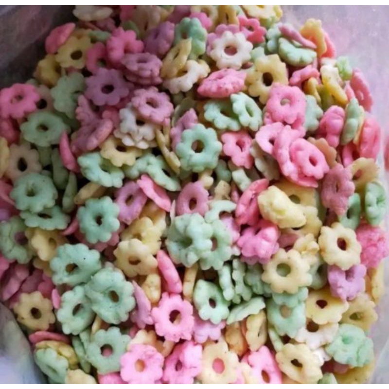 

Sakura Riri Ajisan/Sakura warna warni/Snack Sakura 1kg