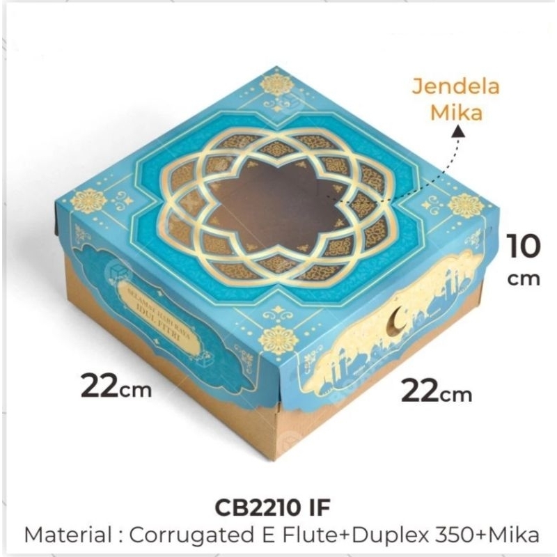 

Box kue lebaran 22x22x10cm box hampers idul fitri