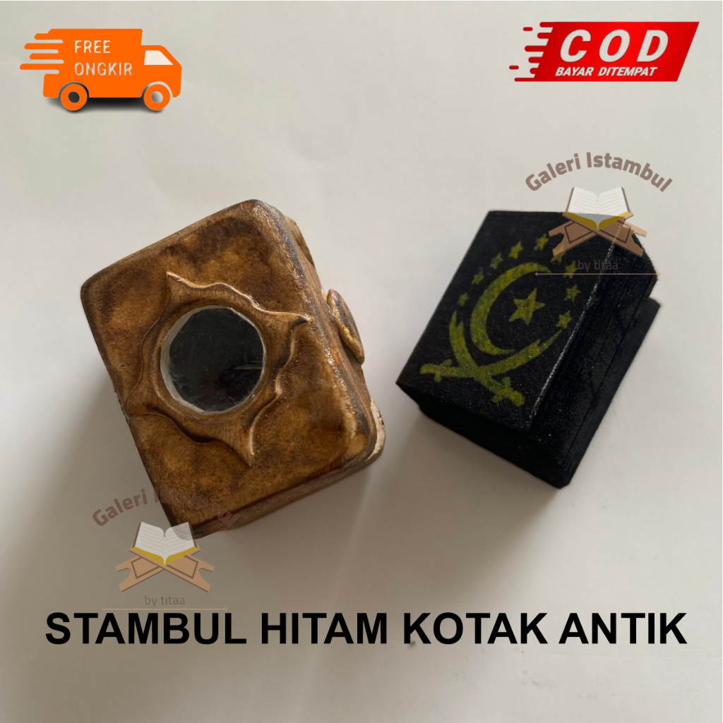 KITAB HITAM WADAH KOTAK KUNO STAMBUL ALQURAN KITAB MINI