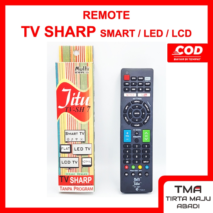 Remote Remot TV Sharp Smart / Led / Lcd / Tabung / smart / android Jitu sh7