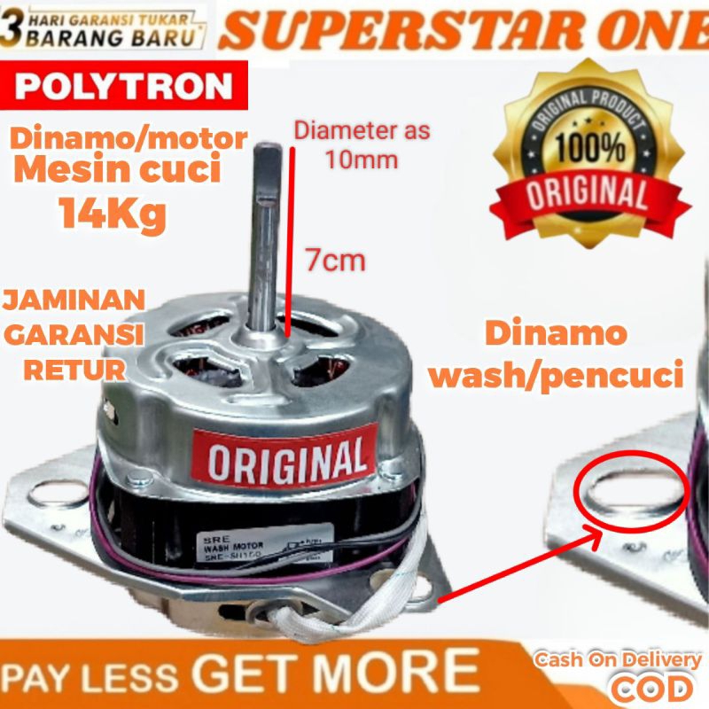 Dinamo/motor wash/pencuci mesin cuci polytron 14kg