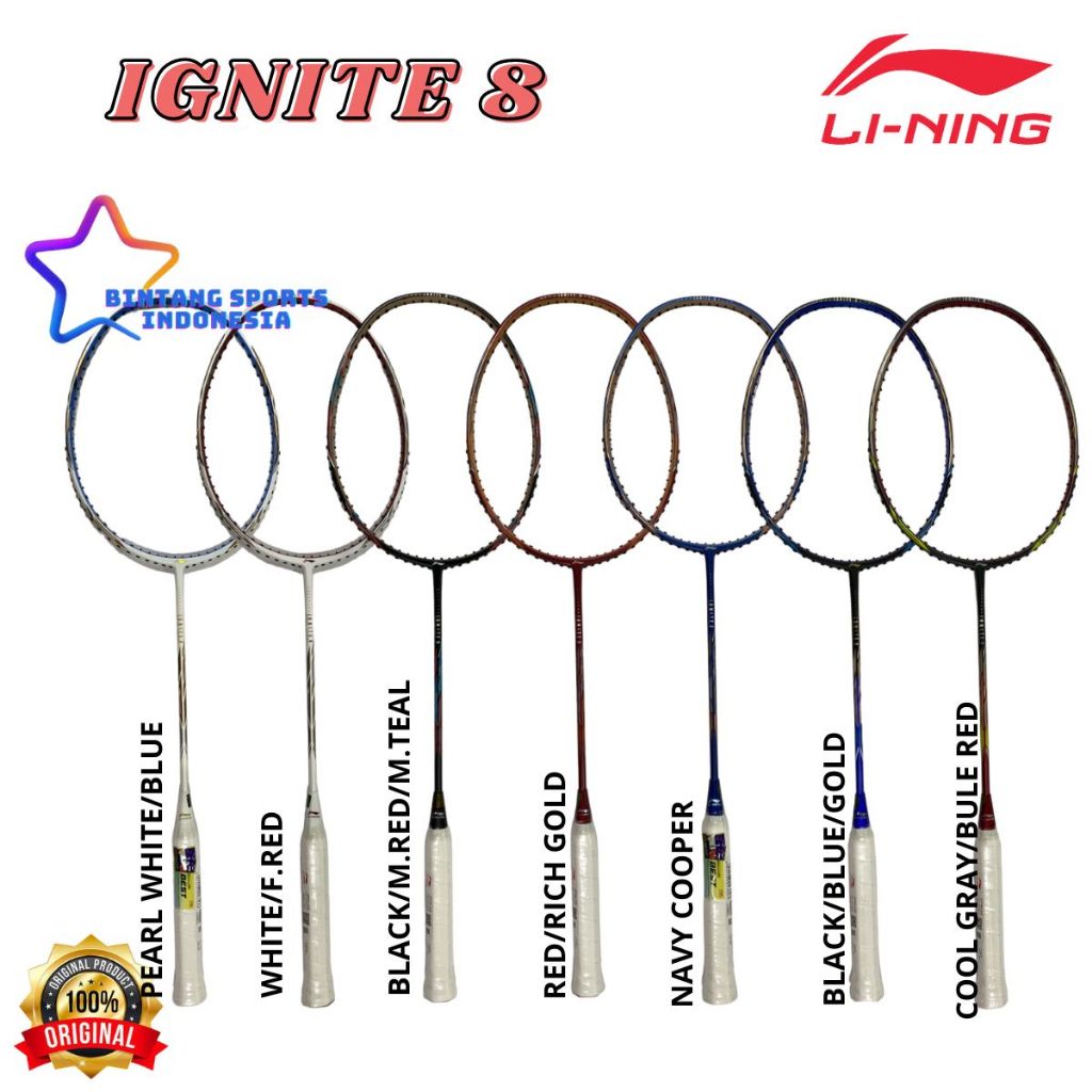 RAKET LINING BADMINTON BULUTANGKIS LINING IGNITE 8 ORIGINAL