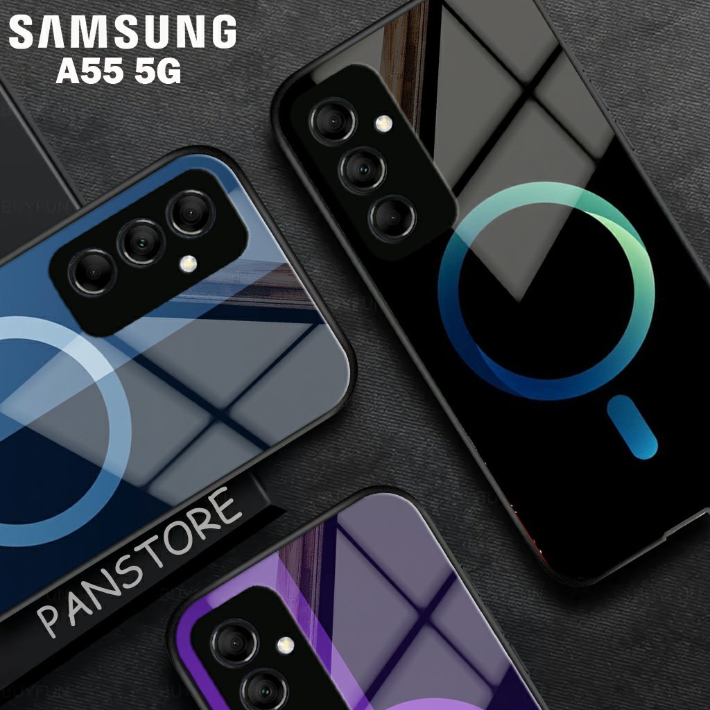 Softcase Glass Kaca Samsung A55 5g Terbaru 2024 [KACA51] Case Samsung A55 5g - Casing  Handphone Red