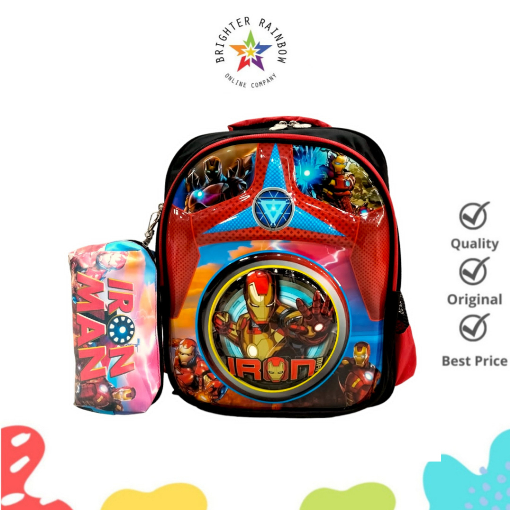 TAS REBONER - 31404 RANSEL ANAK SEKOLAH TK KARAKTER IRONMAN