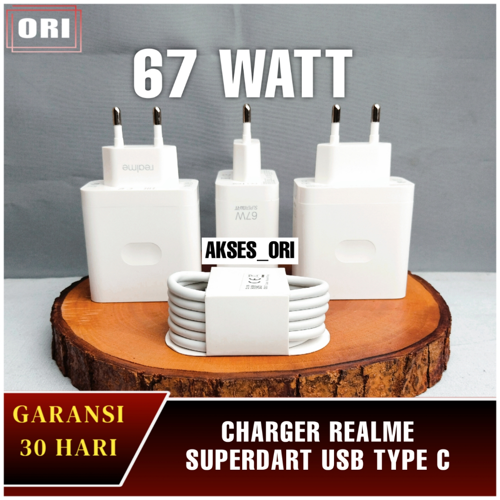 CARGER CARGER CASAN REALME 67 WATT SUPERDART USB TYPE C