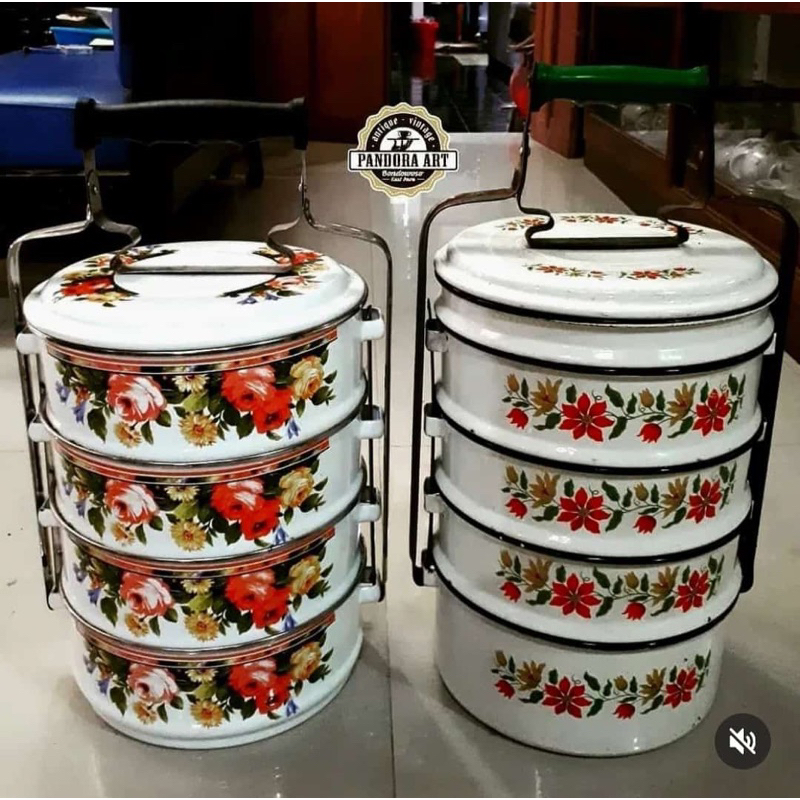 Rantang enamel lawas size besar (1pcs)