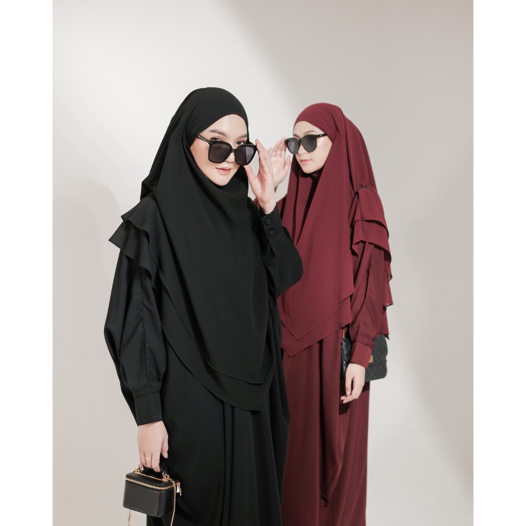 Baju Gamis Abaya Jumbo Syari Shakila Premium | Basic Huriah Abaya Daily Long Gamis Turkey Dubai Simp