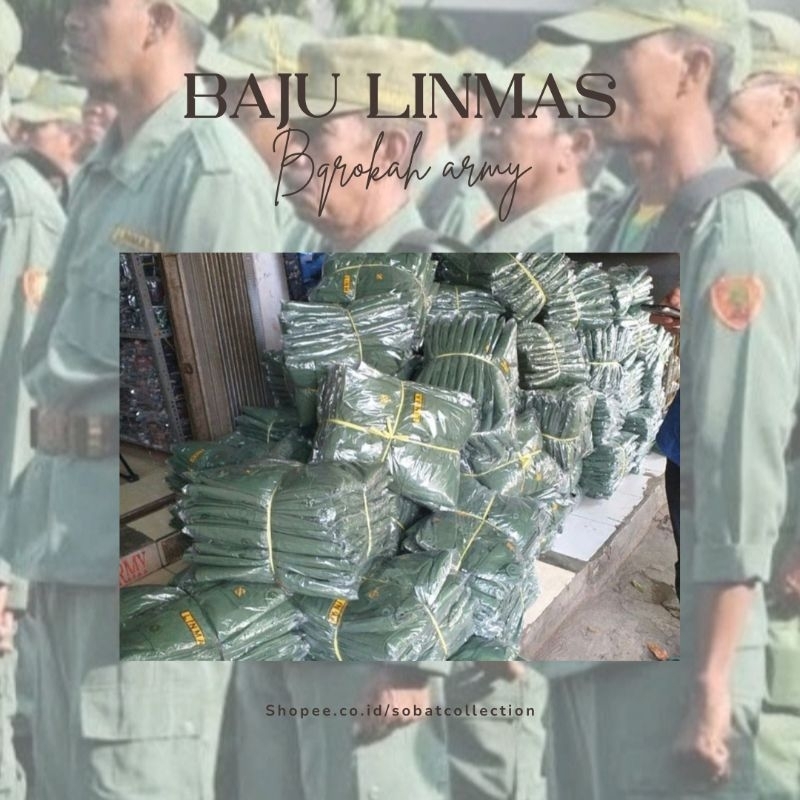 Baju linmas / Setelan baju linmas / Seragam linmas / hansip