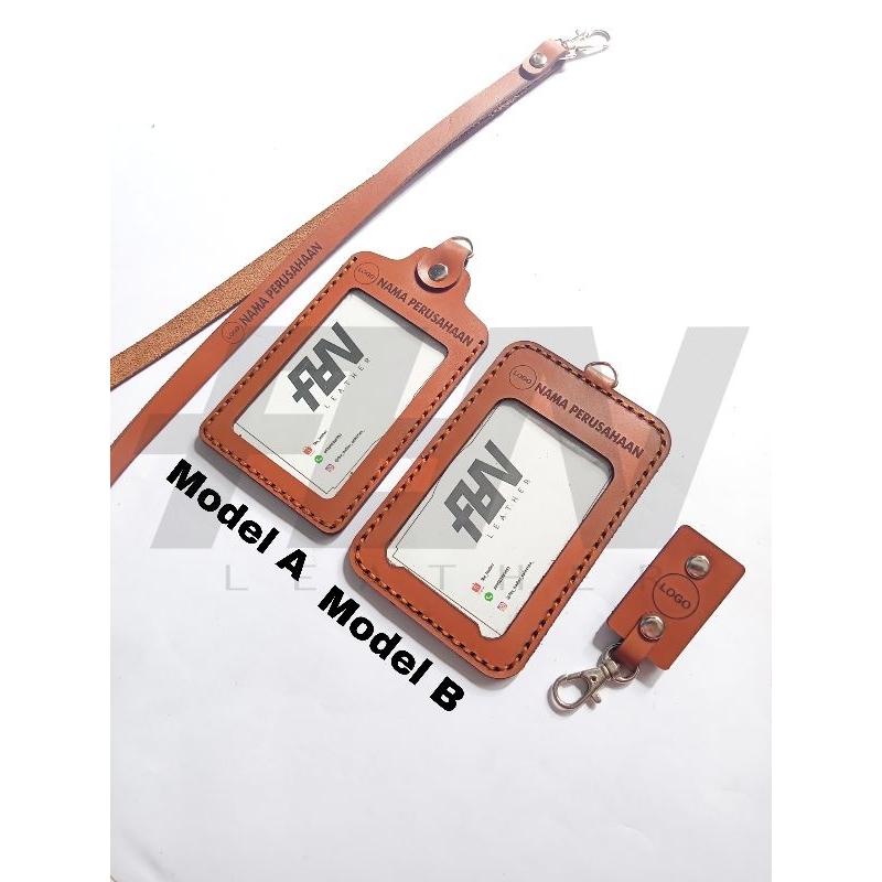 

Id card Kulit Name Tag kulit Lanyard Kulit Case Id Kulit Custom Logo Perusahaan