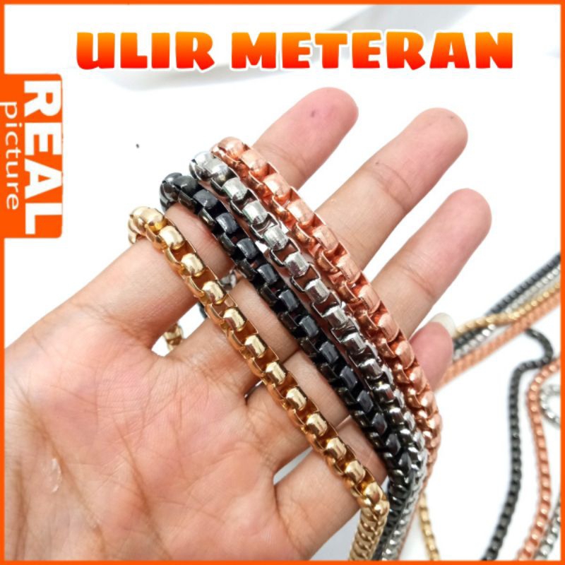 RANTAI ULIR METERAN TALI TAS RANTAI METERAN TANPA PENGAIT - Kattelaurents