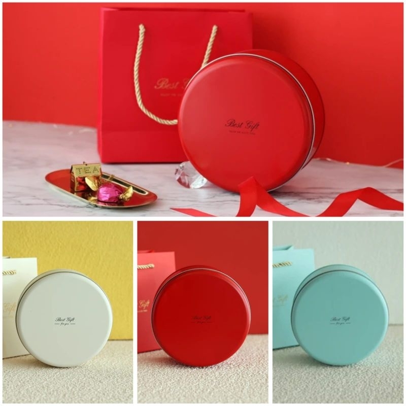 

(BK3) Box kaleng cookies best gift polos diameter 13,5cm
