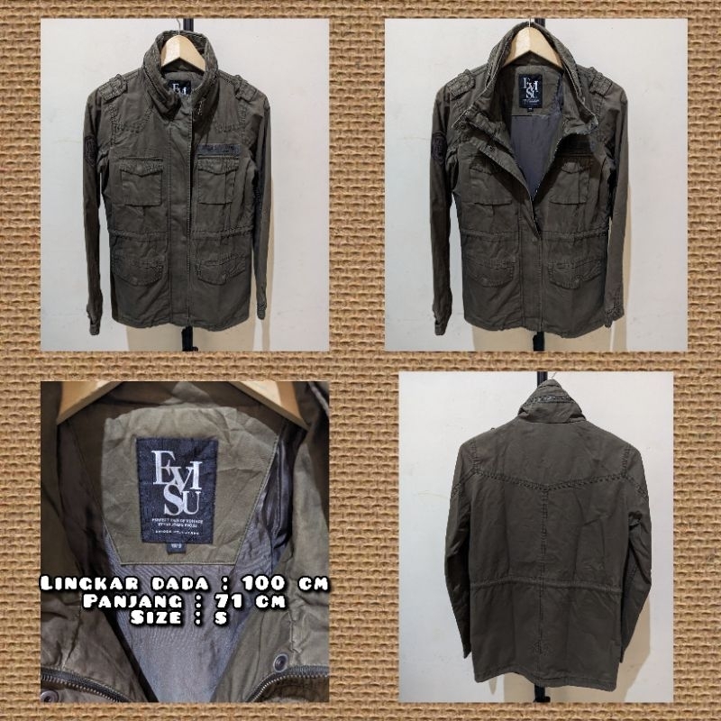 Jaket Parka Military M65 Warna Hijau Army Second Original