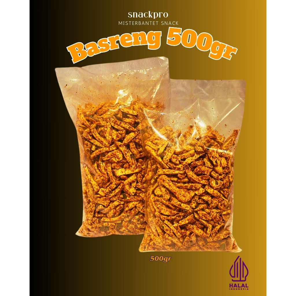 

Basreng pedas-basreng 500 gram-basreng pedas daun jeruk 500gram-Misterbantet Snackpro