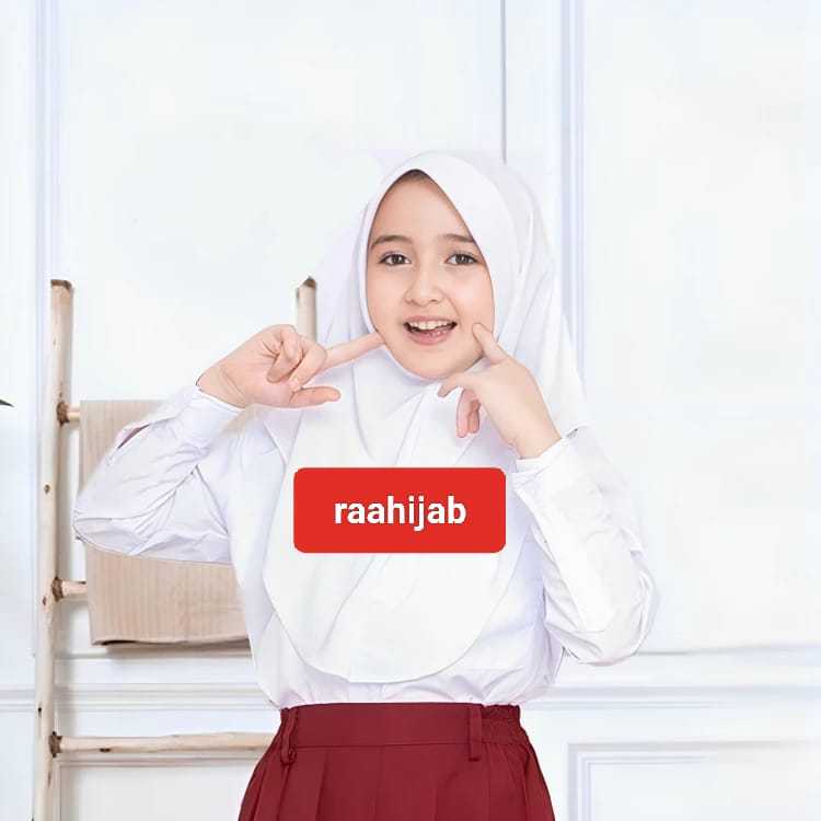 HIJAB ANAK SEKOLAH/JILBAB ANAK SD/KERUDUNG ANAK SD/BERGO HAMIDAH OVAL INSTAN/SIZE S M L