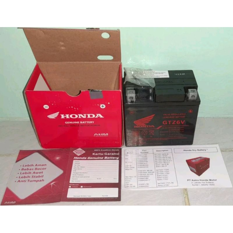 Aki Accu Kering GS Original GTZ6V CBR150R CB150R Vario 125 150