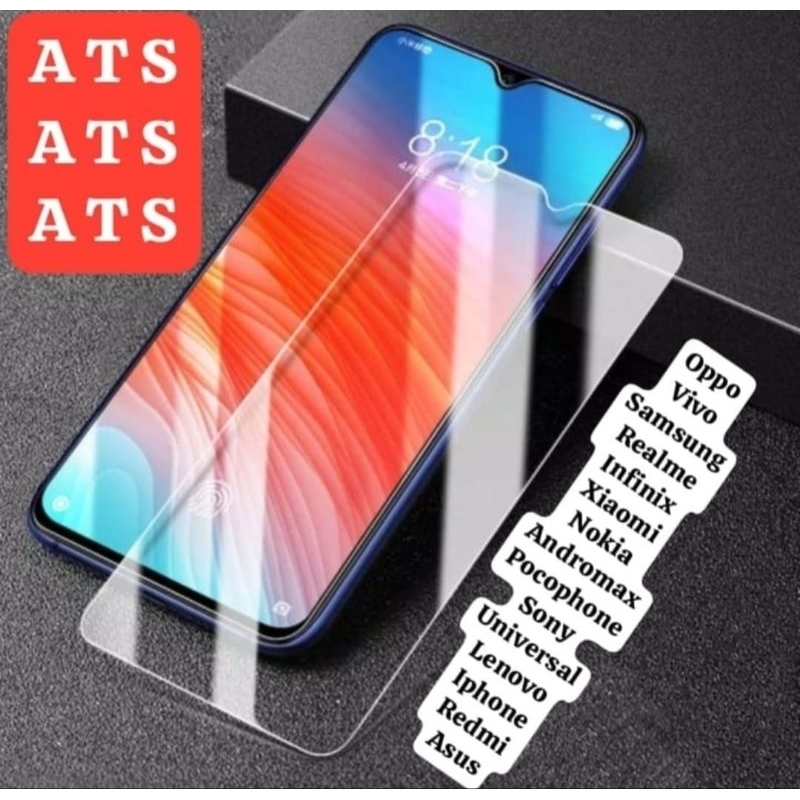 Tg Bening Kaca Transparan REALME All Tipe Lengkap Melindungi Layar Hp Handphone Depan / Tg Temper Te