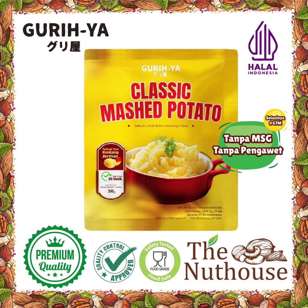 

GURIH YA Classic Mashed Potato / Serbuk Bubur Kentang Instan 50gr [HALAL]