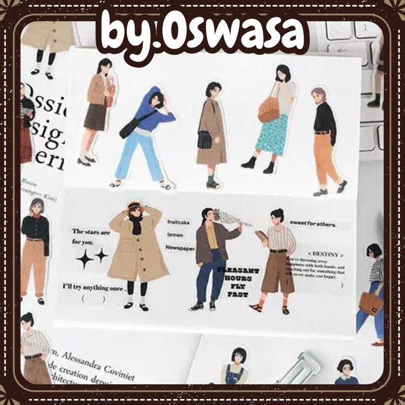 

20pcs Sticker OOTD Street Girl Series Sticker Aesthetic - Dekorasi Journal Planner Scrapbook Stiker Estetik Jurnal