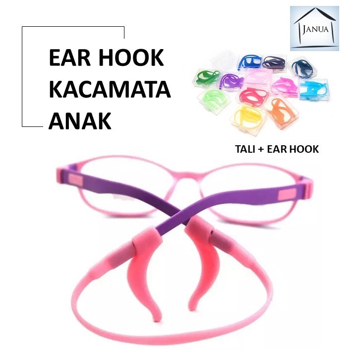 Tali Kacamata Anak | Pengait Kacamata Anak Set | Ear Hook Kacamata dan Strap Tali Kacamata