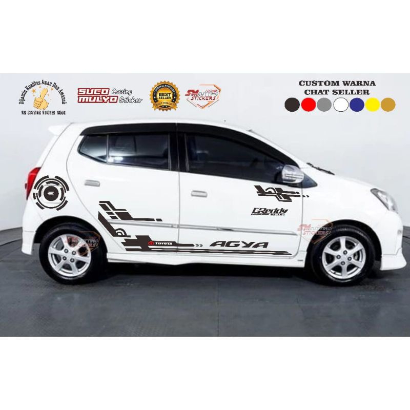 cutting stiker mobil Agya stiker terbaru stiker mobil agya