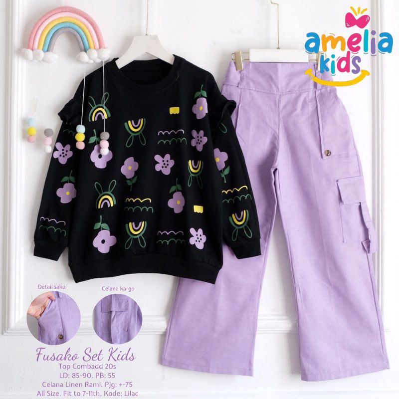 BERBIE SERIES ONE SET ANAK//SET KIDS ORIGINAL BY AMELIA KIDS //SETELAN ANAKbaju Barbie