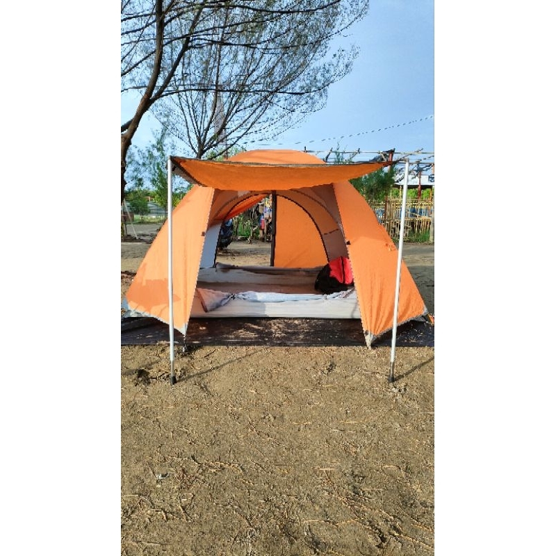 tenda lwy compass 4p frame alloy fullset bekas second seken