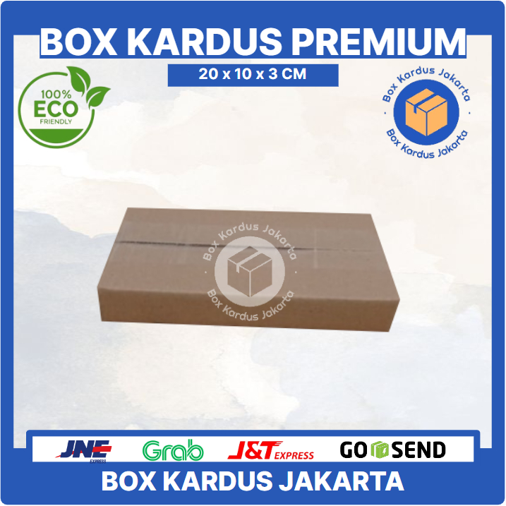 

KARDUS BOX JAKARTA POLOS Uk. 20x10x3 CM