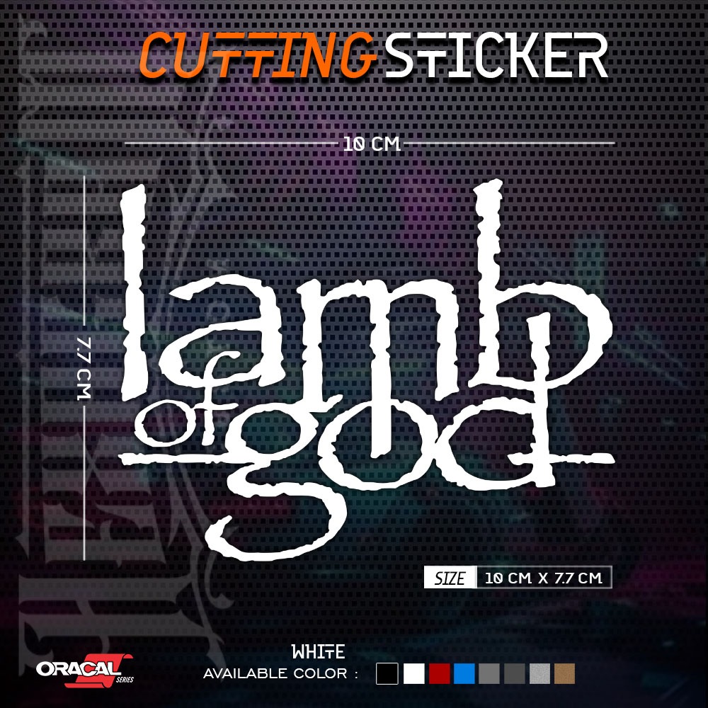 Cutting Sticker Band Lamb of God logo |  Stiker Cutting  logo Band Lamb of God