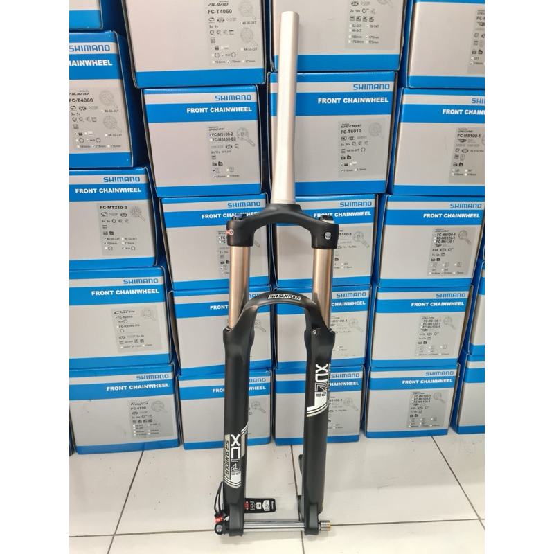 FORK 27.5 inch SUNTOUR XCR-32 T120 QR / TA / THRU AXLE AIR LOCK TAPPERED/TAPPER