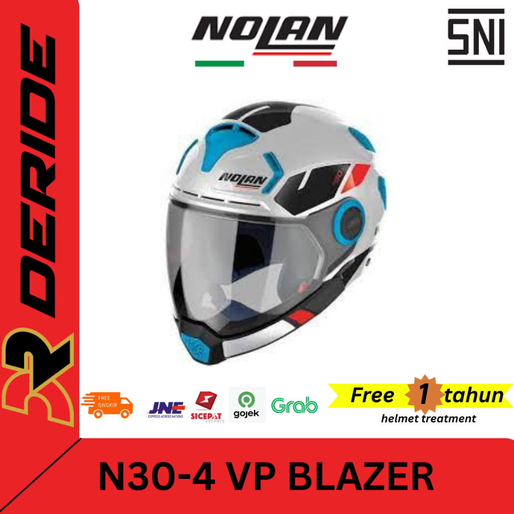 HELM MODULAR NOLAN N30-4 VP BLAZER HELMET 021 MODULAR CROSS OVER SNI ORIGINAL N30 4 N304