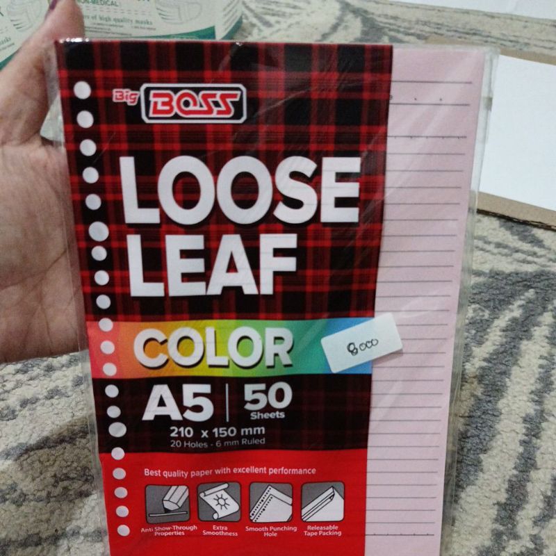 

loose leaf isi binder color pink UK a5 isi 50