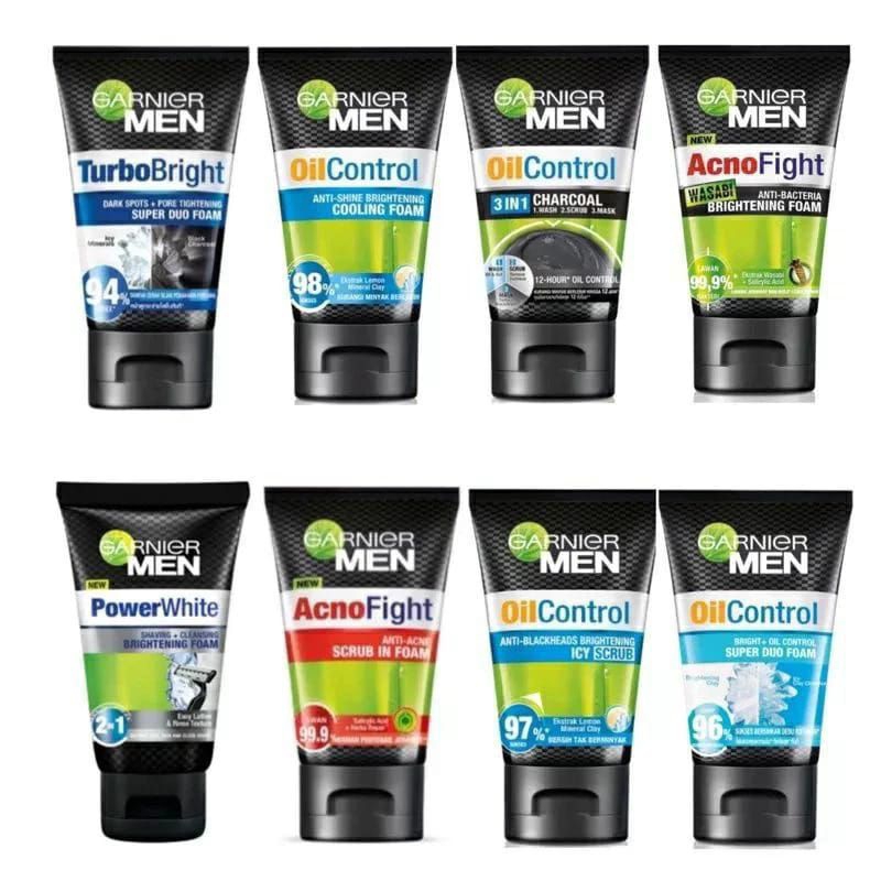RO GARNIER MEN Facial Foam Oil Control 100ml / Acno Fight 100ml