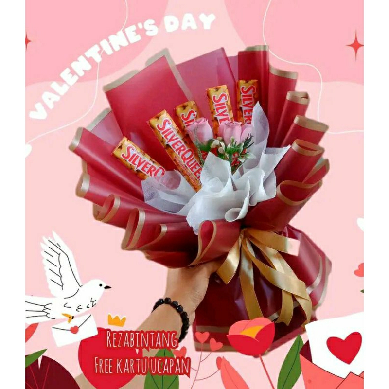 

BUKET/BOUQUET VALENTINE DAY COKLAT SILVERQUEEN (FREE KARTU UCAPAN)