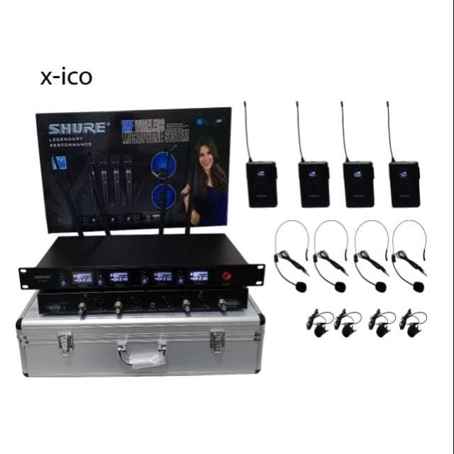 Mic Wireless 4 Headset Bando - 4 Clip On Jepit Shure X-ICO X 1CO JOSS