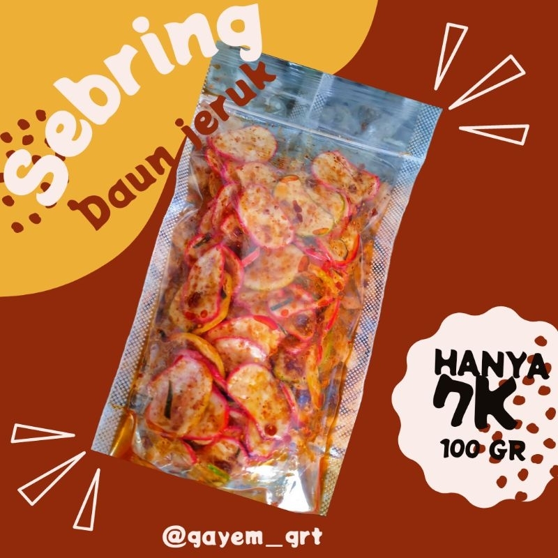 

sebring seblak kering daun jeruk kemasan 100gr
