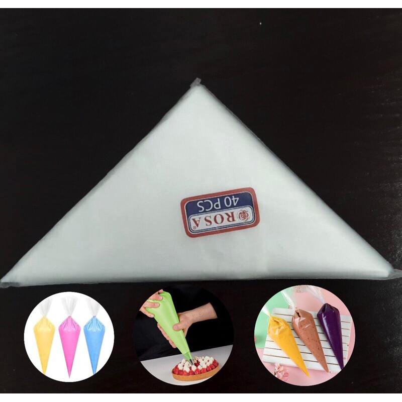 Segitiga Tebal Piping Bag Plastik Adonan Penghias kue