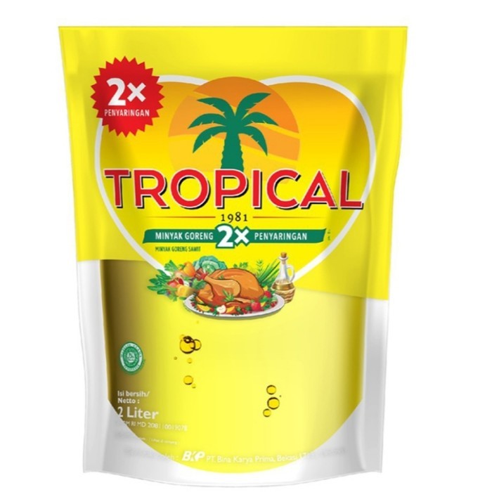 

TROPICAL MINYAK GORENG POUCH 2 L | MINYAK GORENG TROPICAL 2 LITER