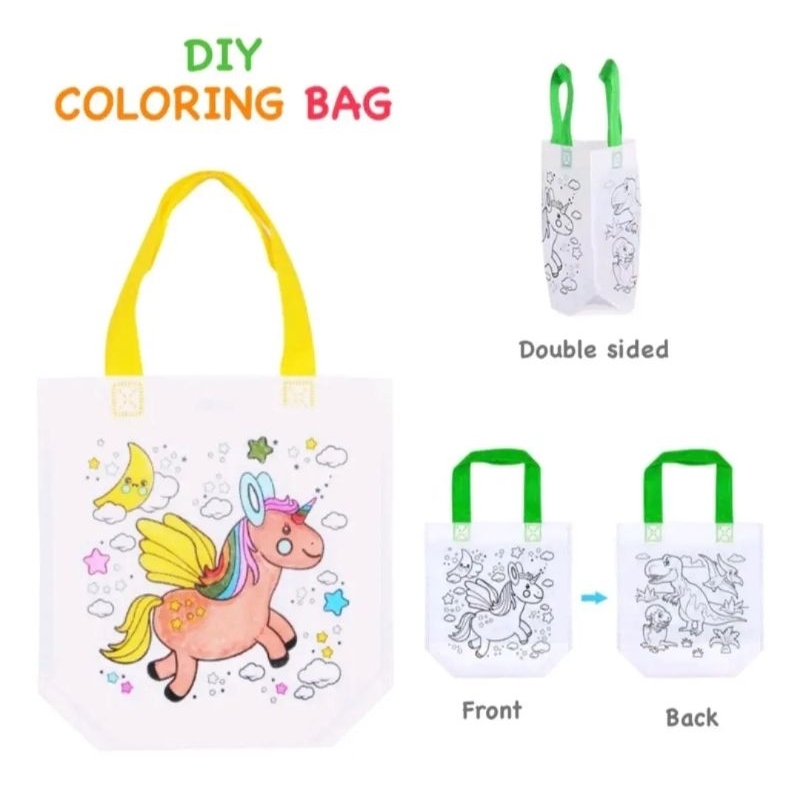 

DIY COLORING BAG/ MEWARNAI TAS SPUNBOND