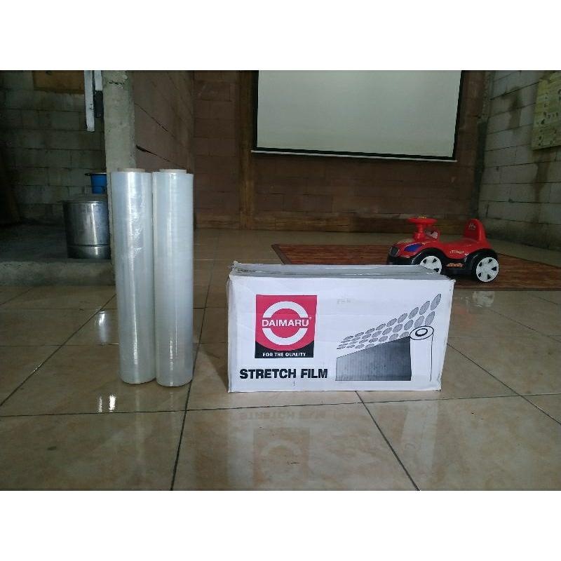 

strech film daimaru 500mmx300mmx12mic plastic wrapping plastik roll