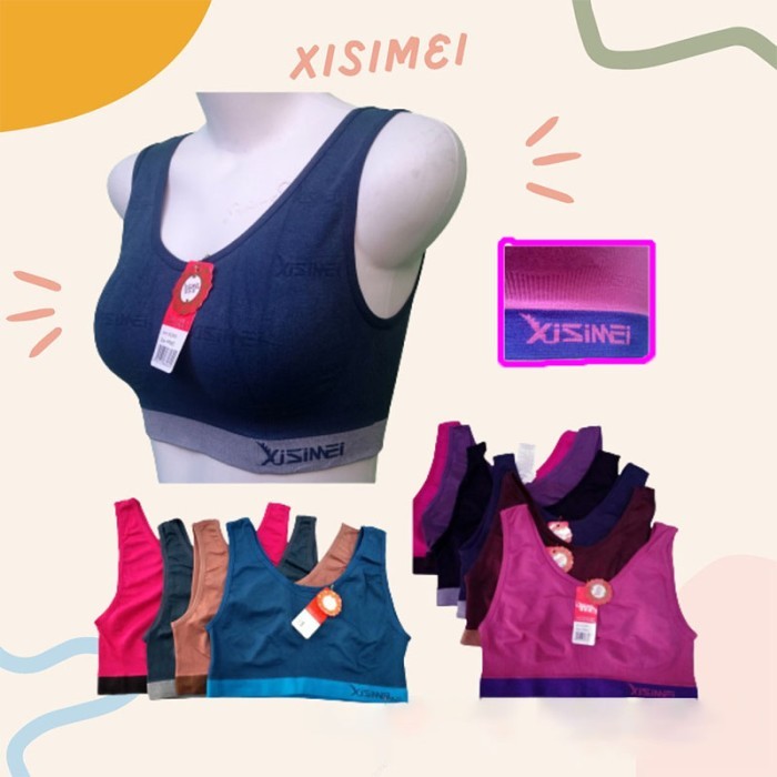 6 Pcs Miniset Sport Bra XISIMEI / Miniset Rajut Remaja