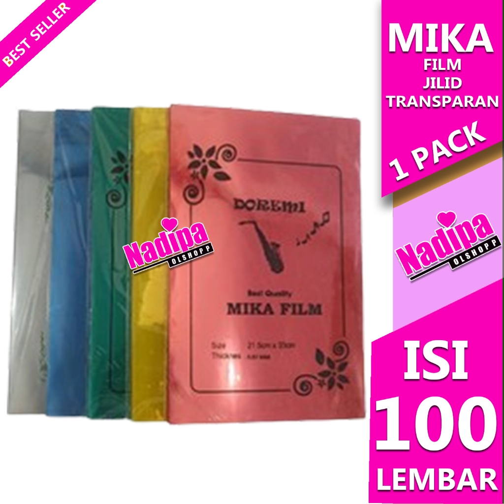 

MIKA FILM JILID DOREMI BENING WARNA 21.5 cm x 33 cm Thicknes 0.07 mm, 1 Pak
