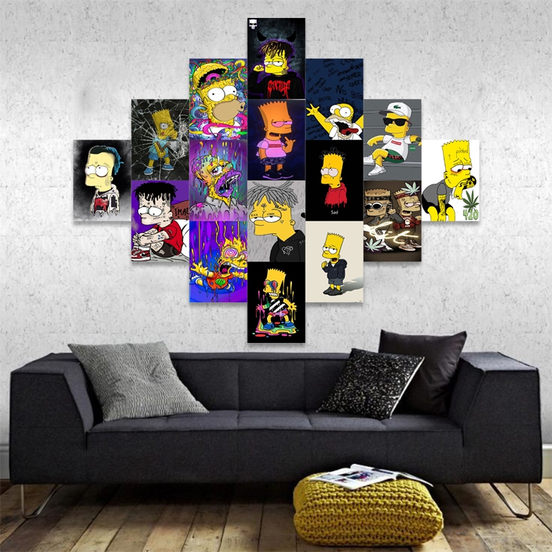 (isi 16pcs) poster dinding aesthetic tema s!mpson - poster kartun - poster aesthetic - SC60