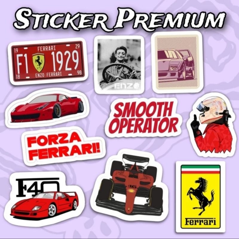 

Sticker enzo ferrari Pack 10pcs Premium Waterproof