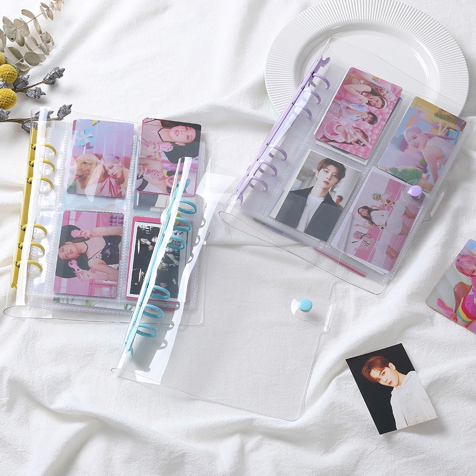 

Stock banyak A5 A6 Binder Transparan Bening Ring Warna Warni 6 Ring Aesthetic ERH
