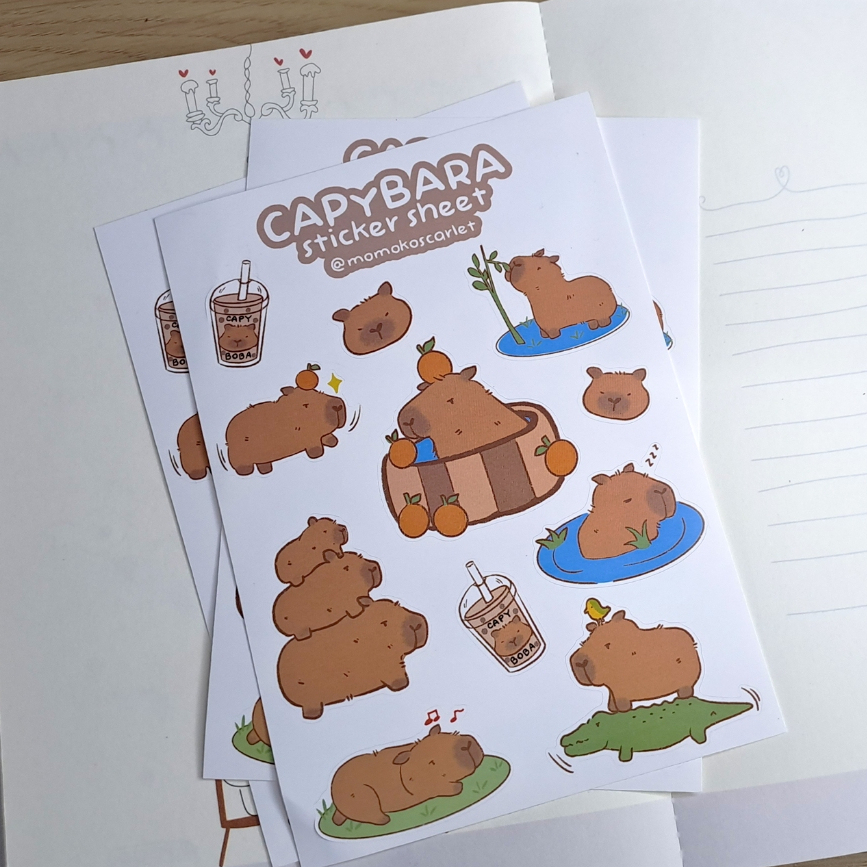 

Stiker Capybara scrapbook