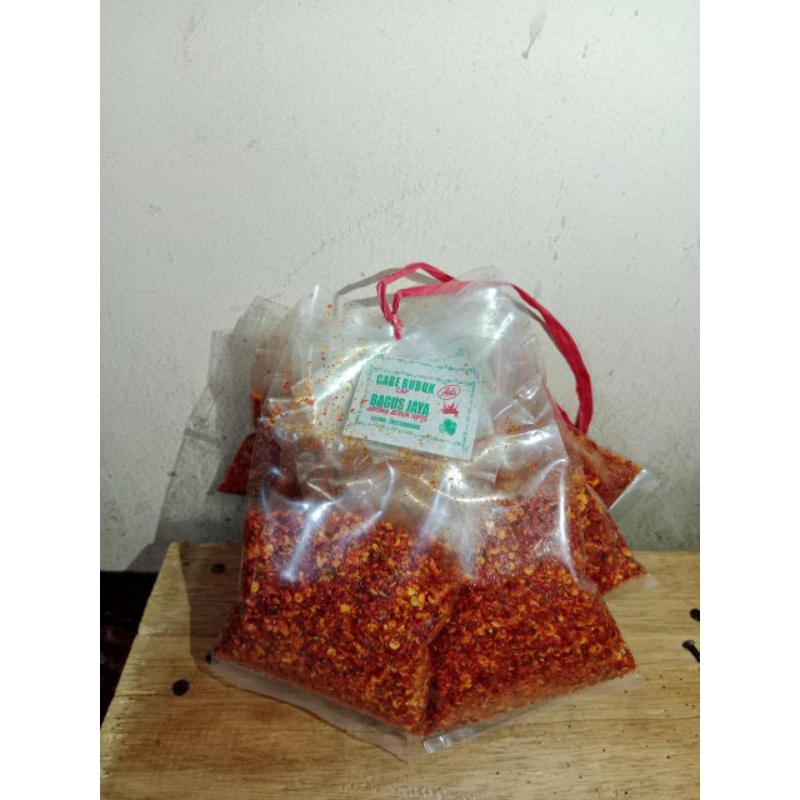 

Cabe bubuk Serbaguna 1/2kg, 1/4kg, kemasan 60g, 1ons, dan kemasan kecil