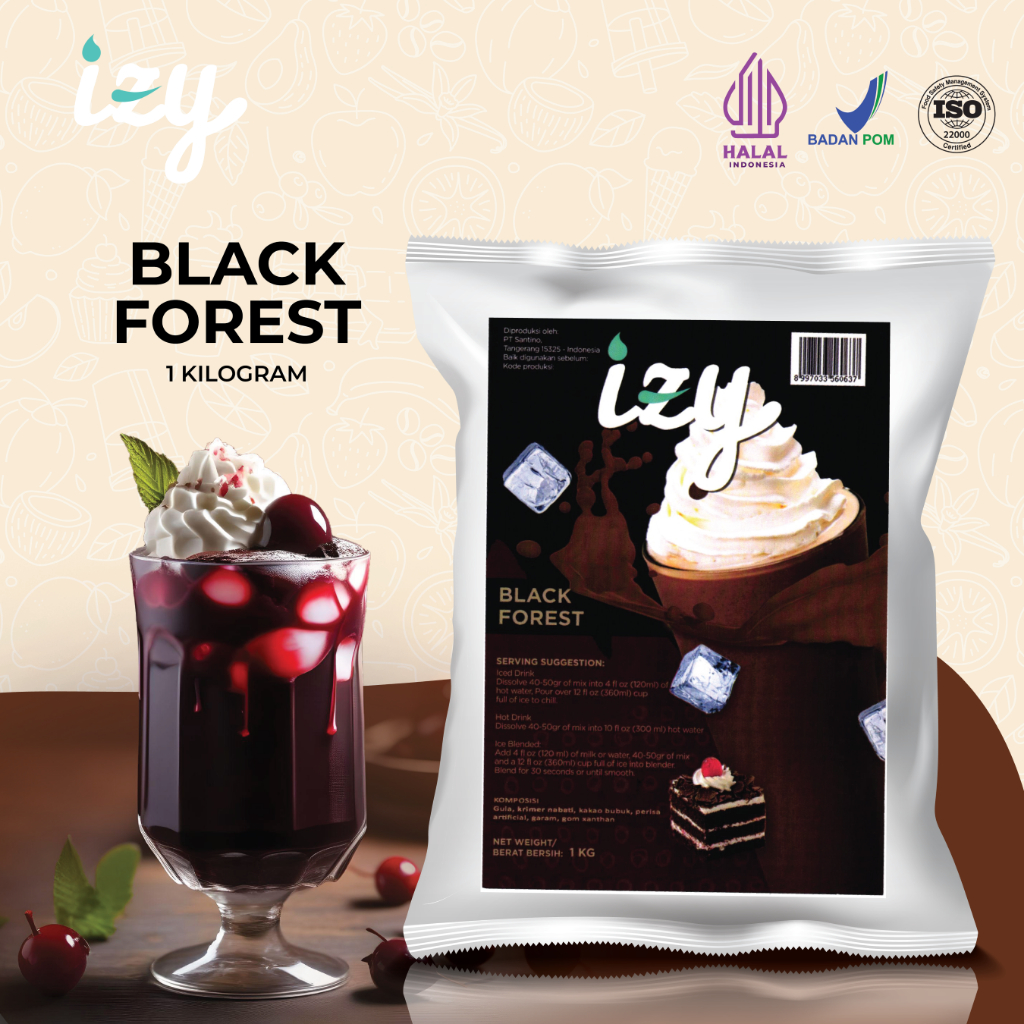 

Izy Powder Drink Blackforest - Bubuk Minuman Kue Blackforest 1 Kg