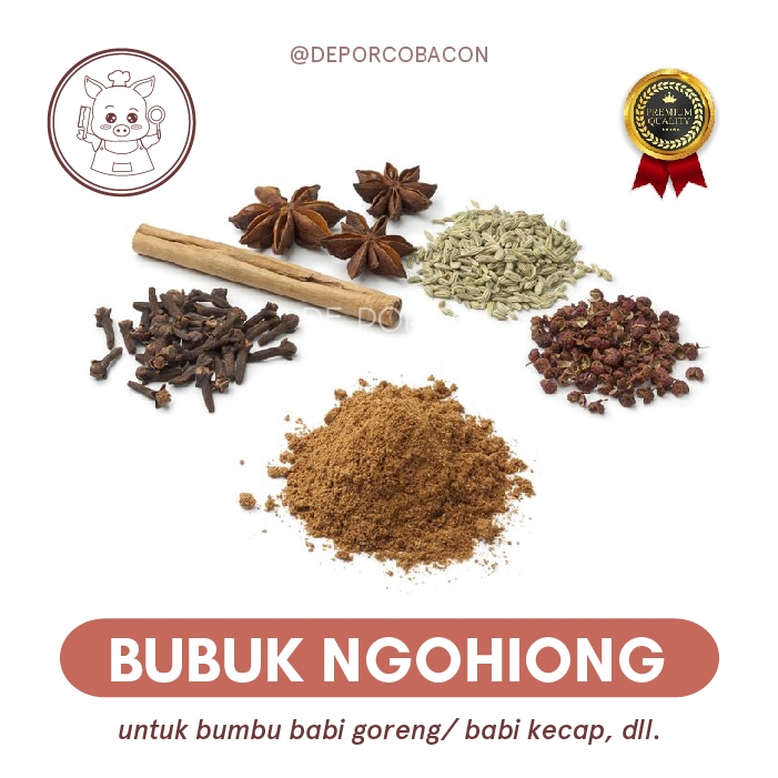 

DEPORCO Bubuk Ngohiong (20gr) Gohyong Goyong Ngo Hiong / Chinese Five Spice / Bubuk Lima Rempah Bumbu Masak Jadi