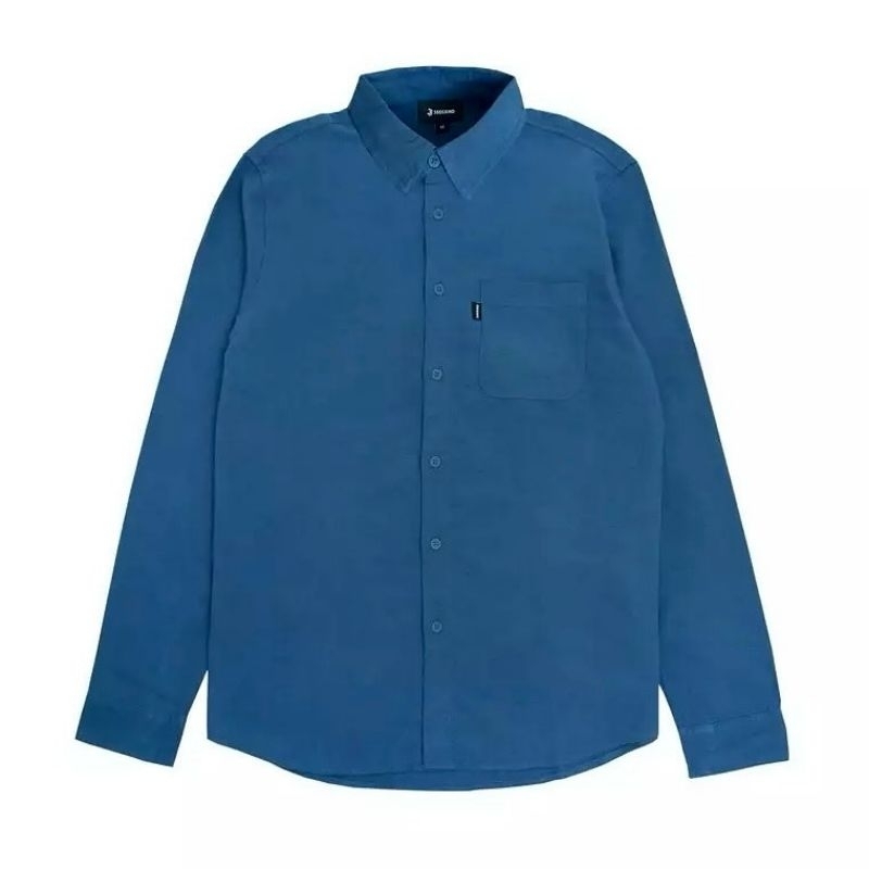 3 Second Kemeja Lengan Panjang Original Mens Blue Kemeja Pria Biru New