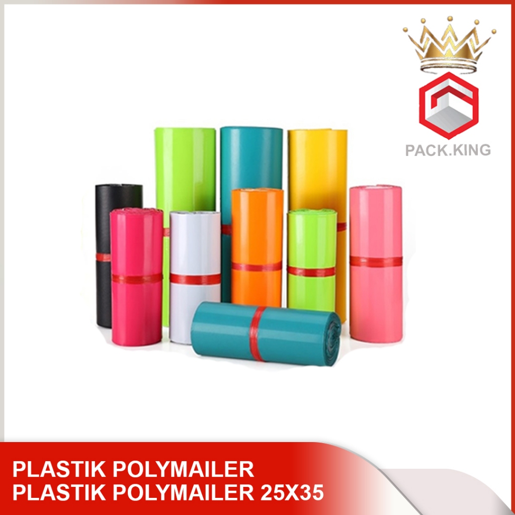 Polymailer WARNA 25x35 isi 100 pcs / POLYMAILER 25x35 PLASTIK PACKING POLYMAILER WARNA ISI 100 PCS /